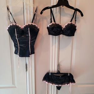 Victoria's Secret Sexy Corset Bra Panty 36C Medium